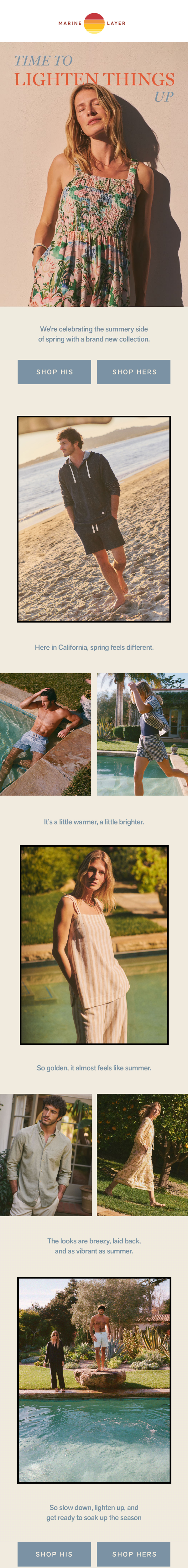 Newsletter preview: Meet Our New Spring Collection