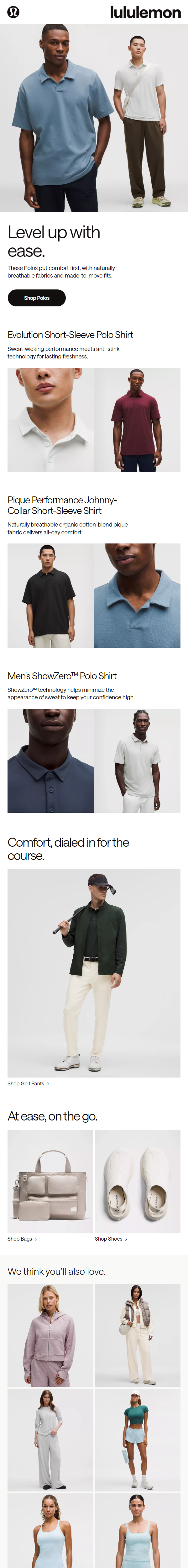 Newsletter preview: Polos that keep it easy