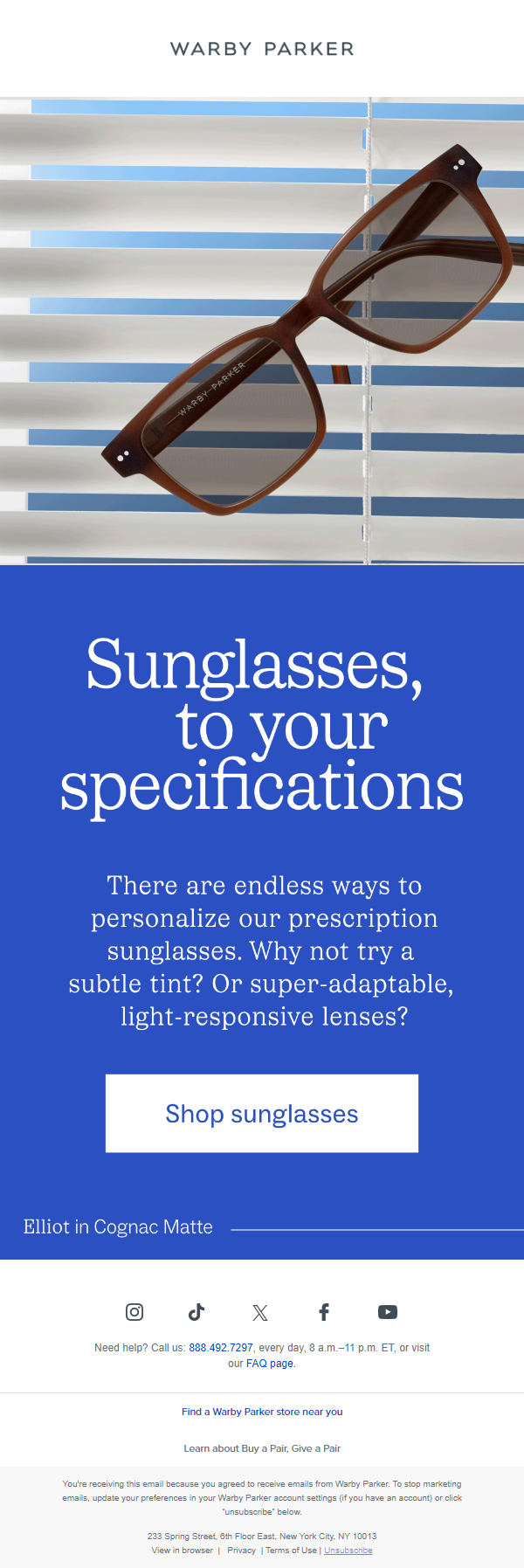 Newsletter preview: Sunglasses are personal