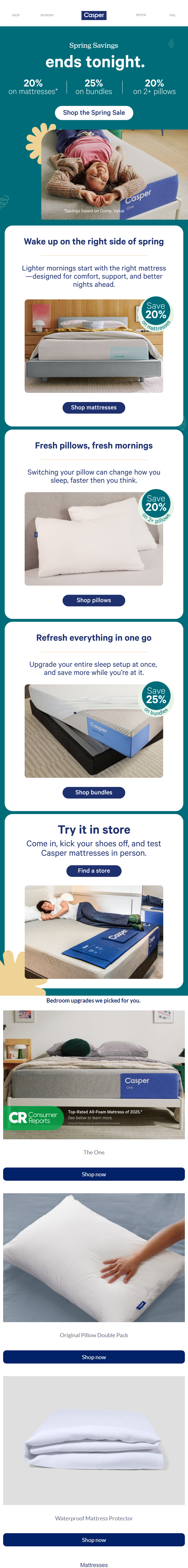 Newsletter preview: 25% savings ends tonight.*