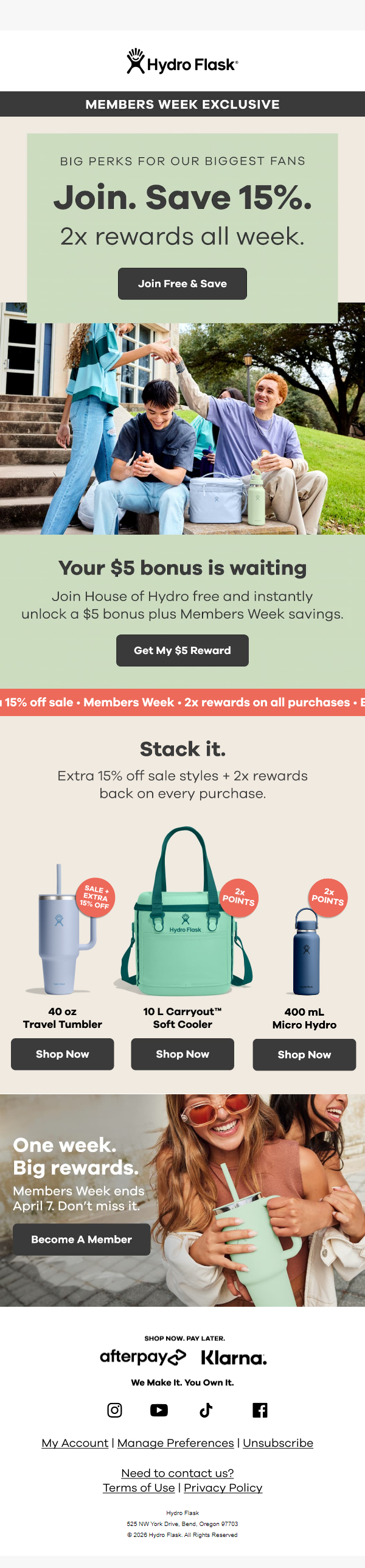 Newsletter preview: Join now to get $5* & Members Week savings