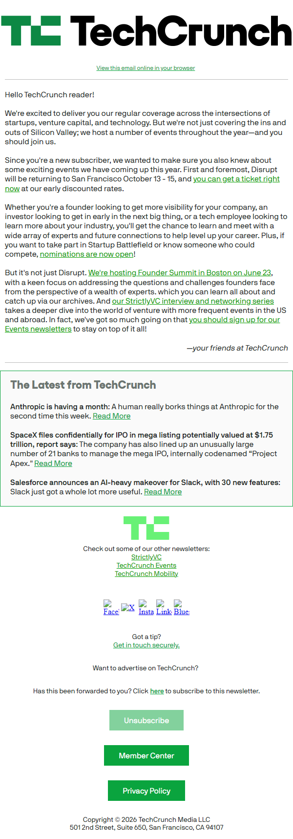 Newsletter preview: Join TechCrunch IRL