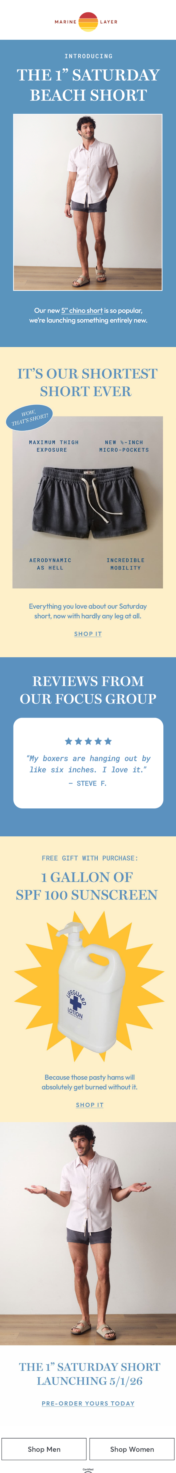 Newsletter preview: The New 1-Inch Saturday Short