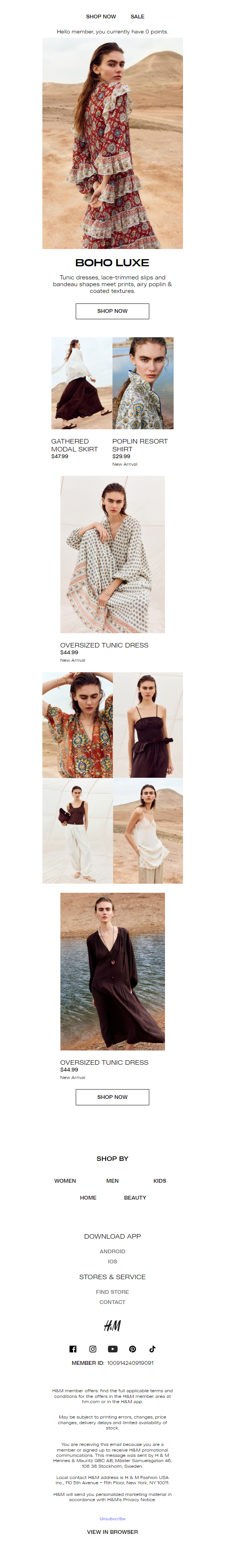 Newsletter preview: New in: Bohemian pieces