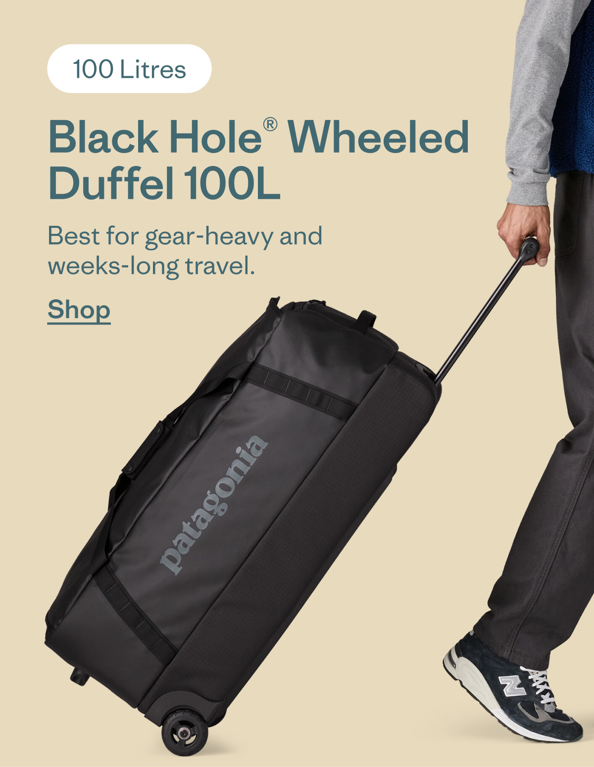 Black Hole Wheeled Duffel 100L
