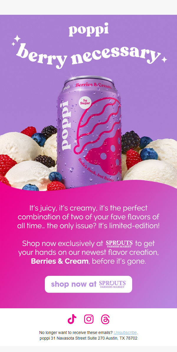 Newsletter preview: it’s here: Berries & Cream 🫐 🍨🫐🍨