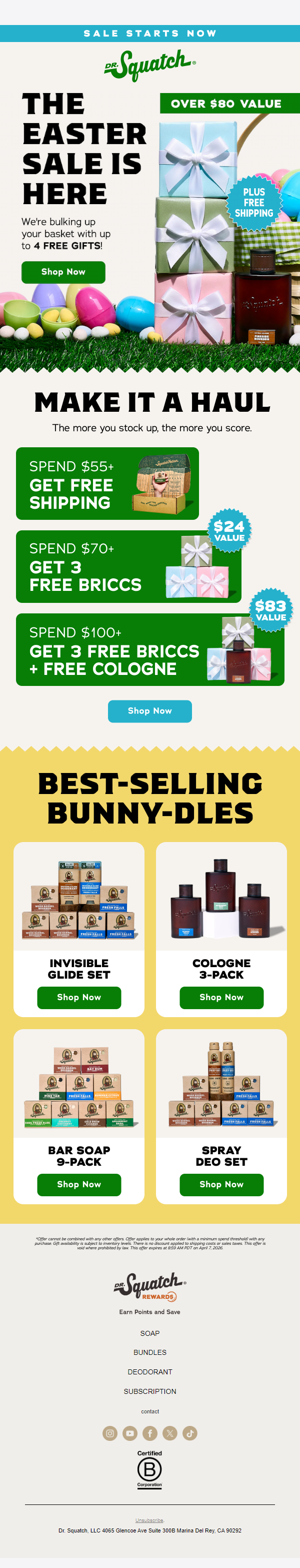 Newsletter preview: The Easter Sale is LIVE