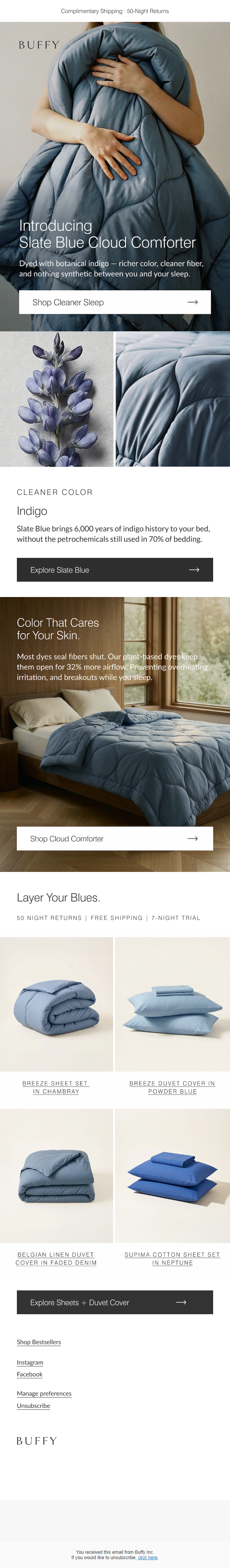 Newsletter preview: The making of the Slate Blue Cloud Comforter