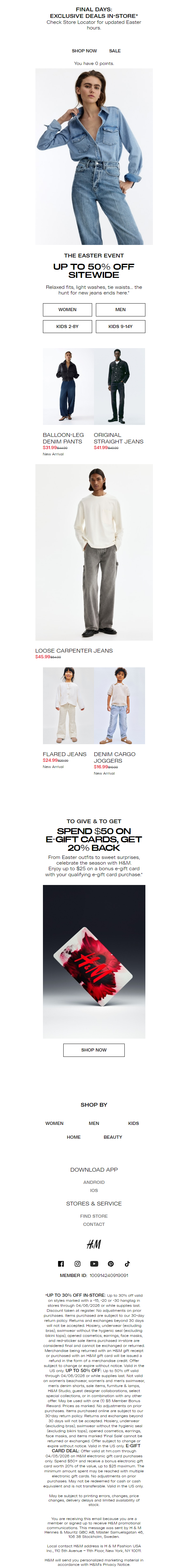 Newsletter preview: Up to 50% off a basketful of jeans