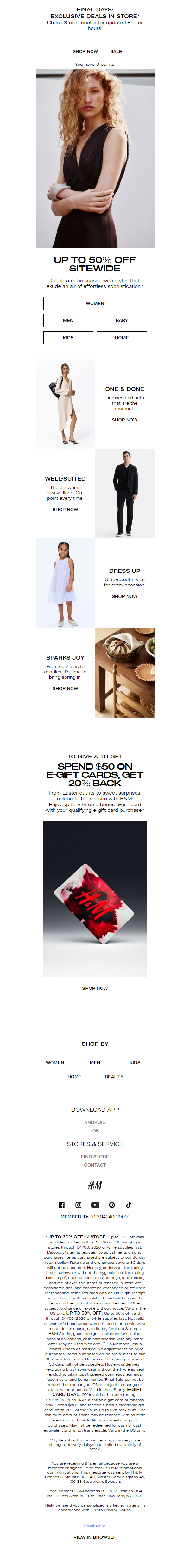 Newsletter preview: Shop to it: Up to 50% off