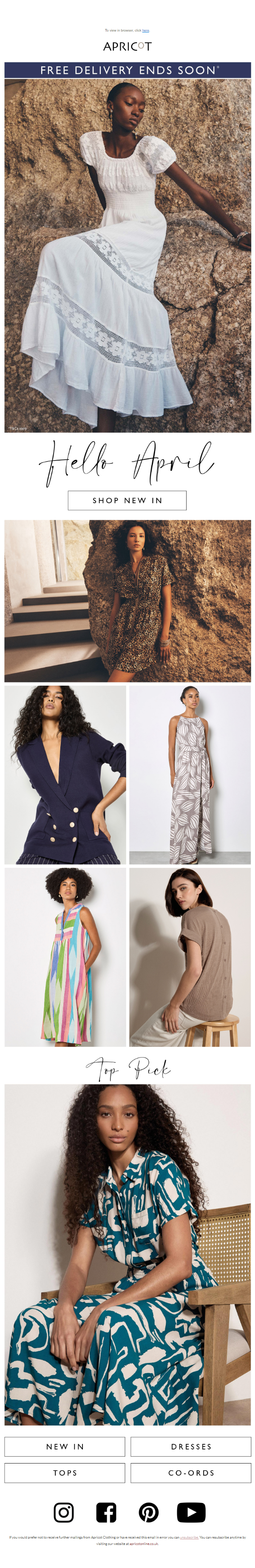 Newsletter preview: Discover New In - Free Delivery Ends Soon