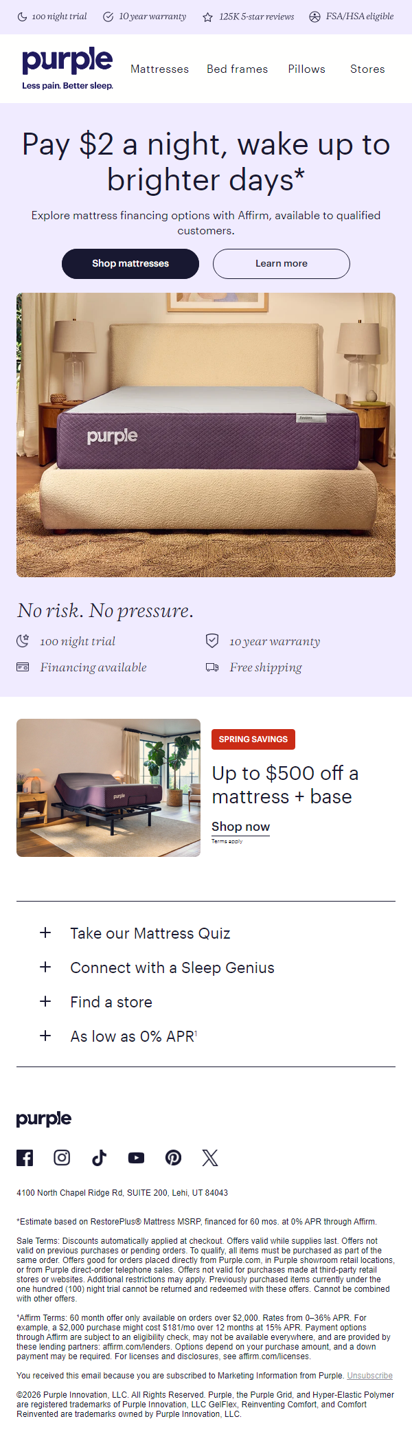 Newsletter preview: Better sleep, from $2 a night with Affirm