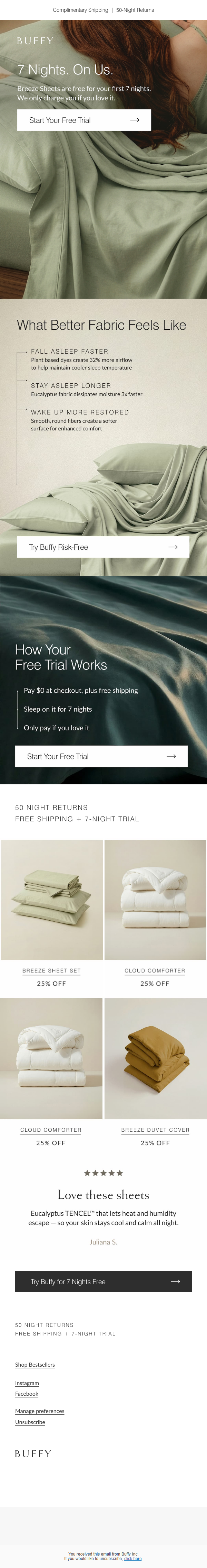 Newsletter preview: 7 nights can tell you a lot. Try us.