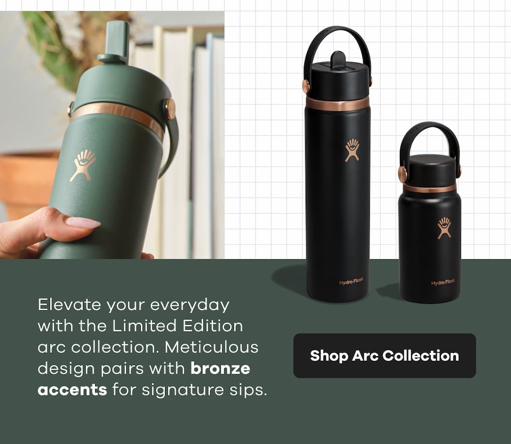 Elevate your everyday with the Limited Edition arc collection. Meticulous design pairs with bronze accents for signature sips. | Shop Arc Collection