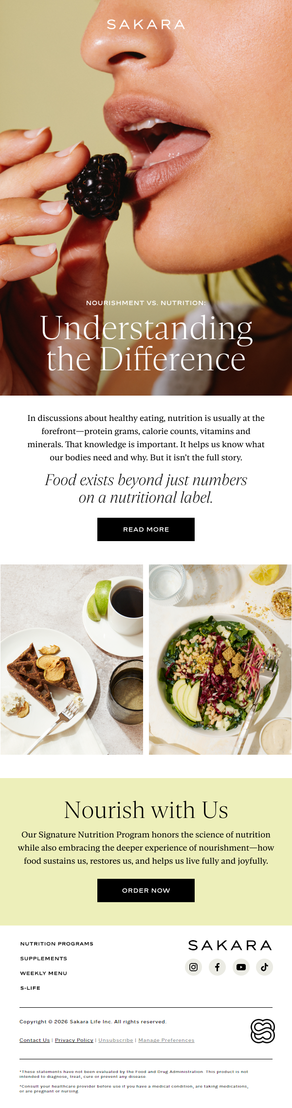 Newsletter preview: Go Beyond the Nutritional Label