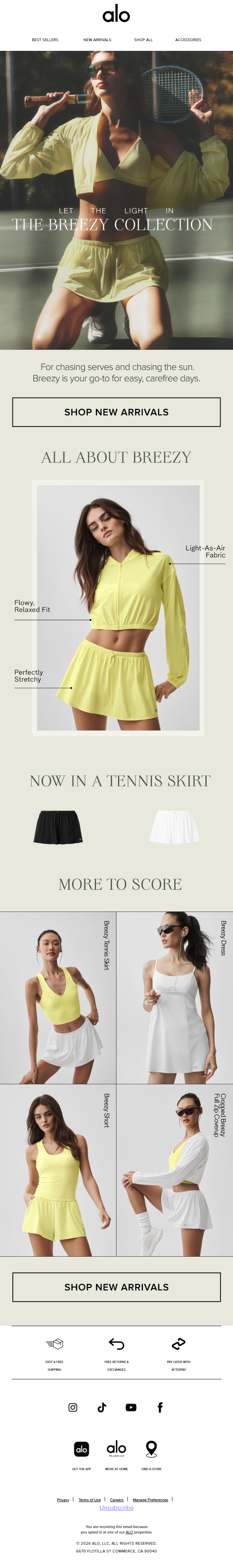 Newsletter preview: New In: The Breezy Collection