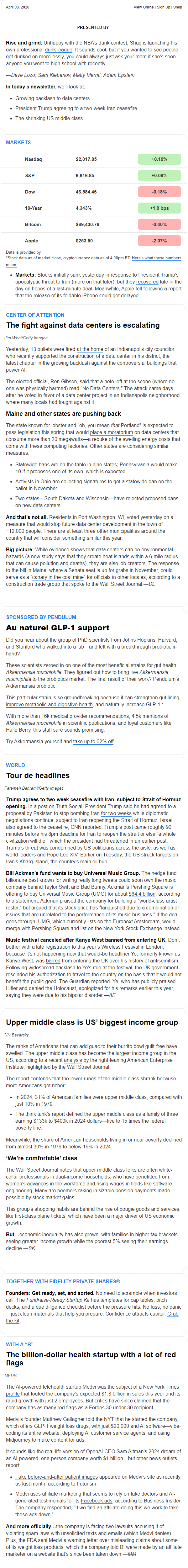 Newsletter preview: ☕ Center of attention
