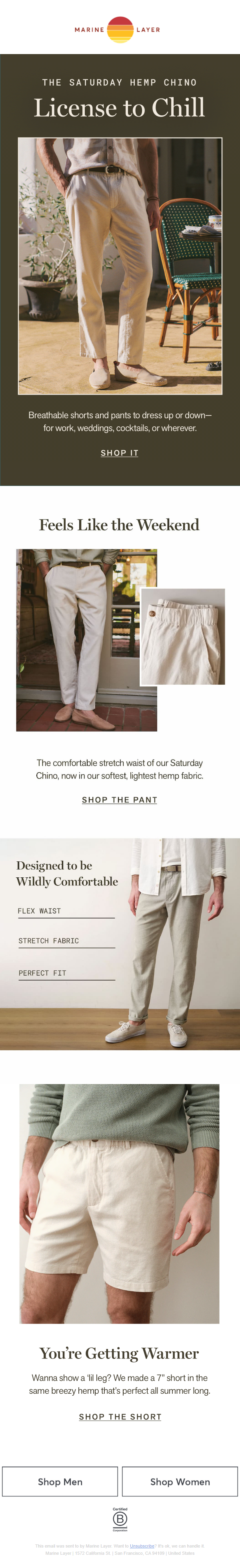 Newsletter preview: Chinos You Won’t Sweat In