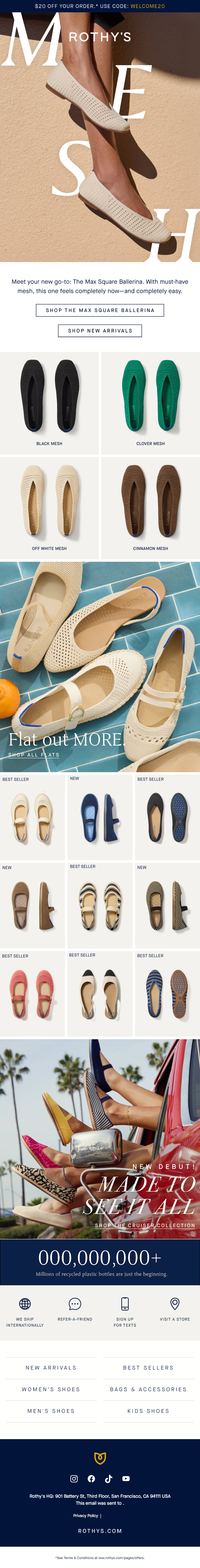 Newsletter preview: NEW MESH FLAT