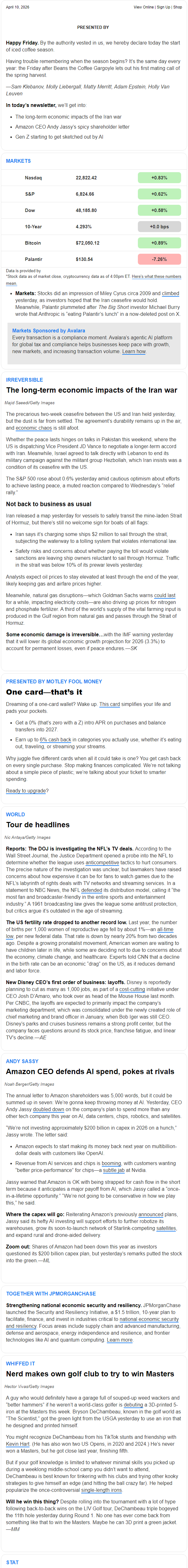 Newsletter preview: ☕ Irreversible