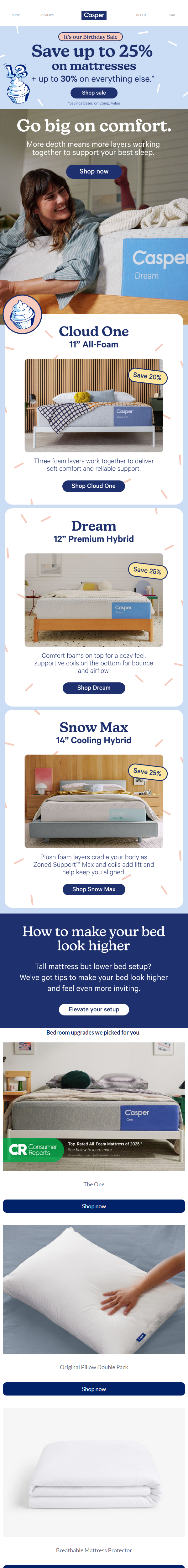 Newsletter preview: Save up to 25% on the right mattresses for you.*