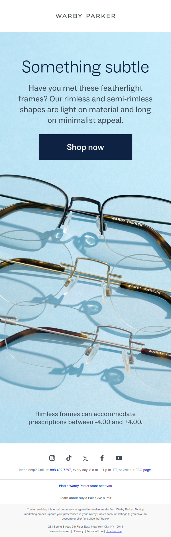 Newsletter preview: Almost-invisible frames