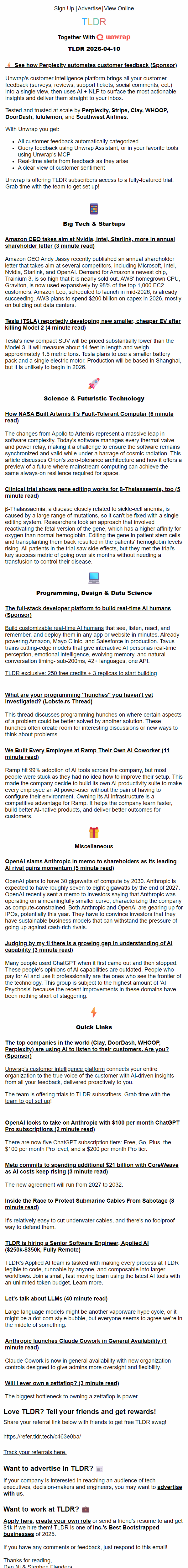 Newsletter preview: Tesla SUV 🚙, Amazon vs Nvidia ⚡, programming hunches 👨‍💻