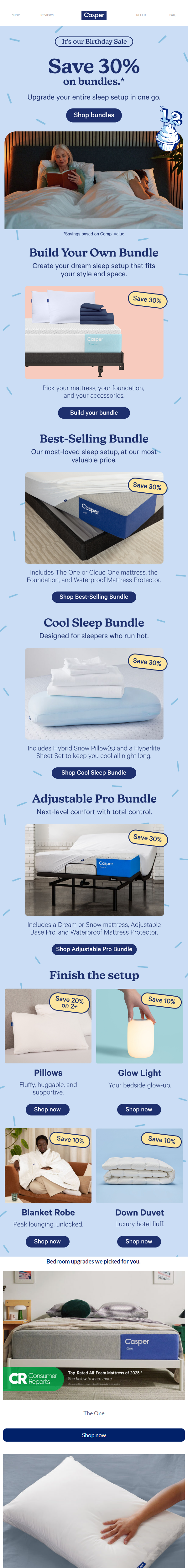 Newsletter preview: Save up to 30% on a bedroom reset.*