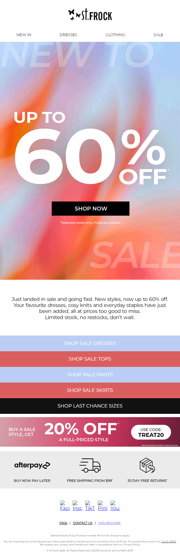 Newsletter preview: 60% Off? Don’t Mind If We Do.