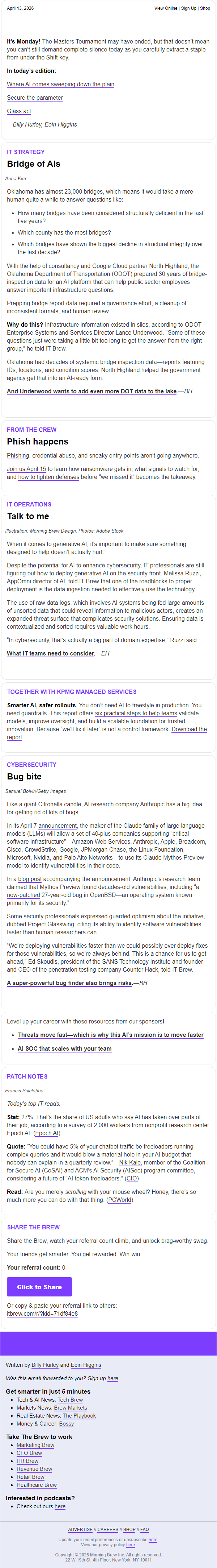Newsletter preview: ☕️ Under construction