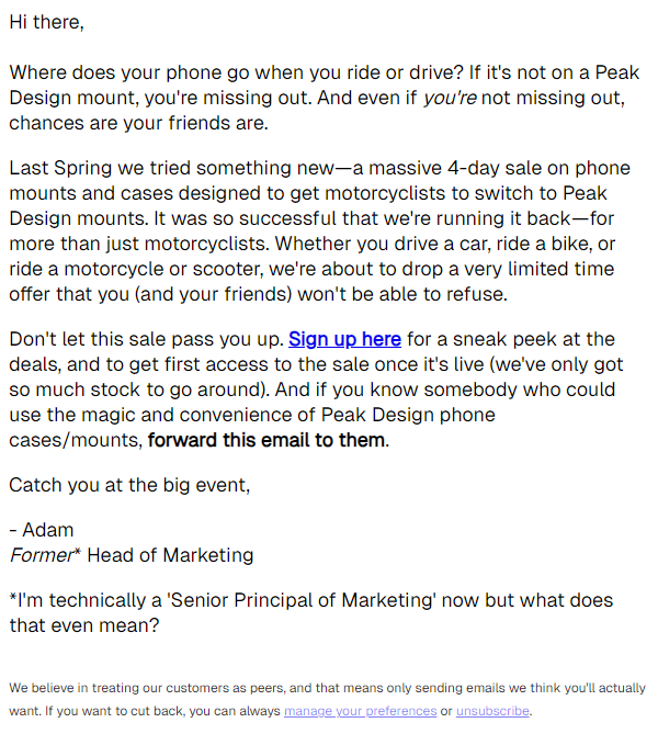 Newsletter preview: Incoming: your chance to upgrade.