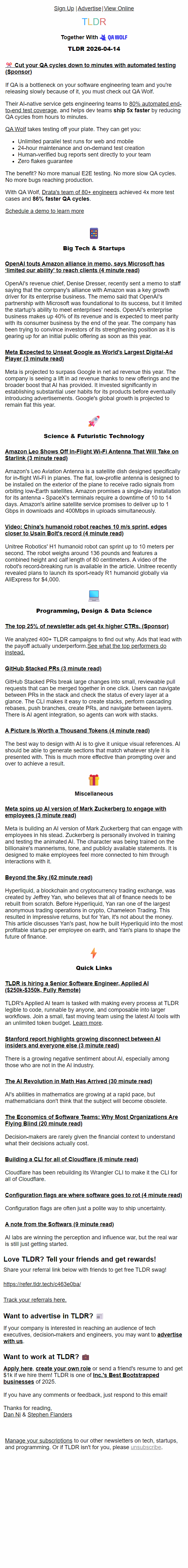 Newsletter preview: OpenAI's leaked memo 📝, Meta passes Google 📈, GitHub Stacked PRs 👨‍💻