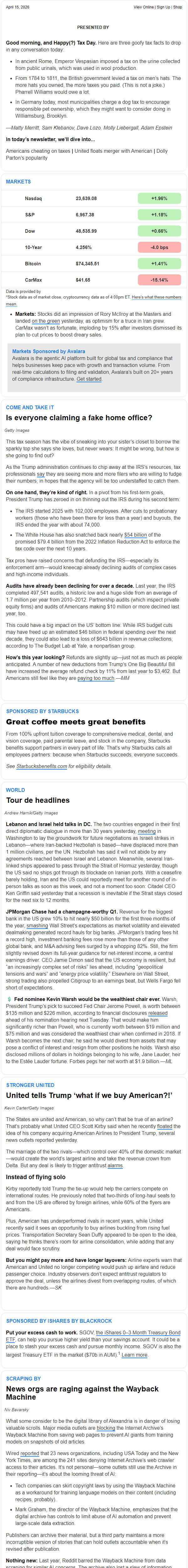 Newsletter preview: ☕ Fake home office