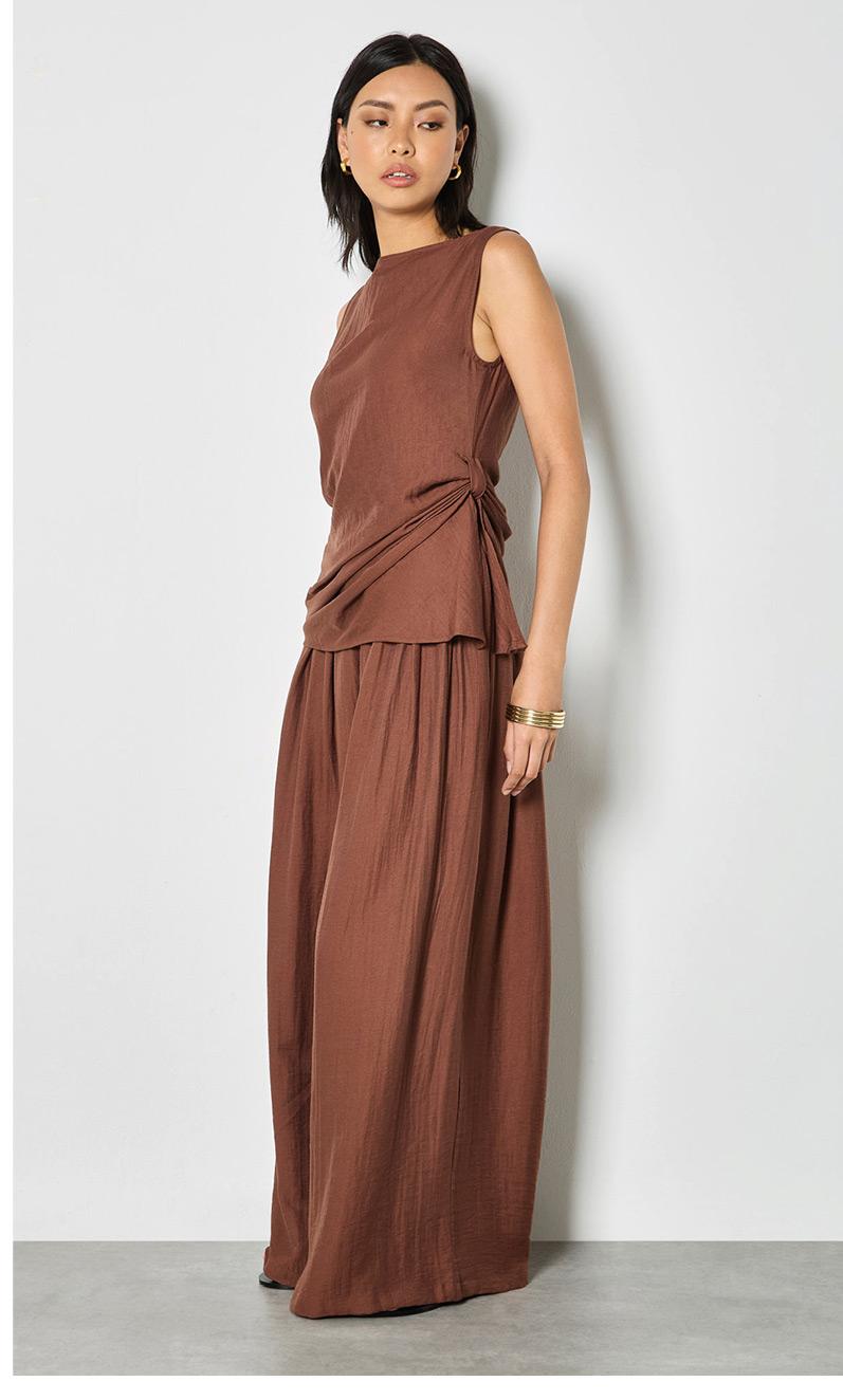 Side Knot Woven Top