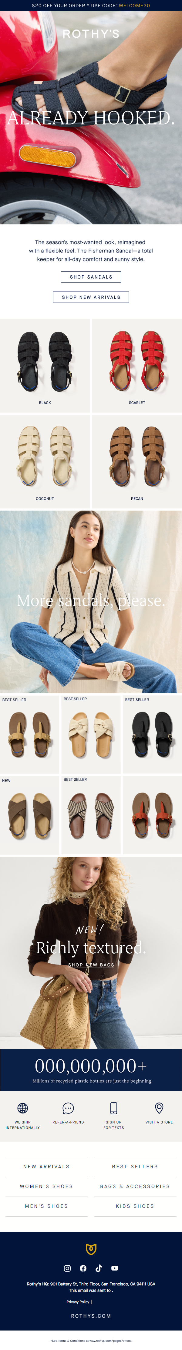 Newsletter preview: The Fisherman Sandal is BACK!