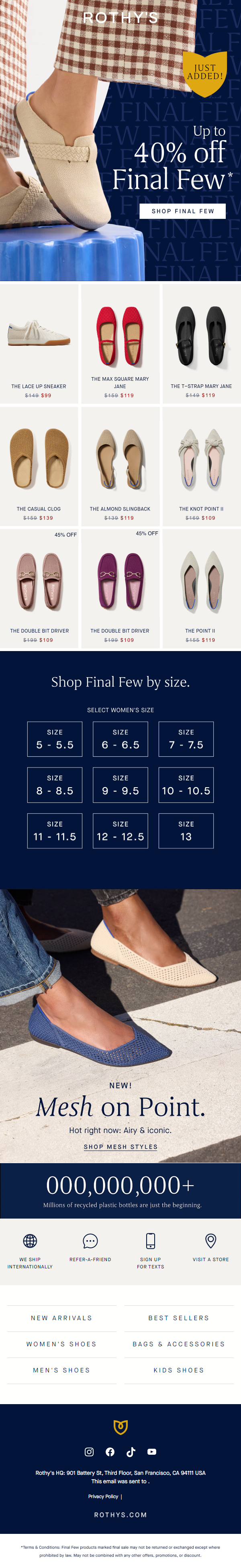 Newsletter preview: Best-selling Braid Clog in Final Few!