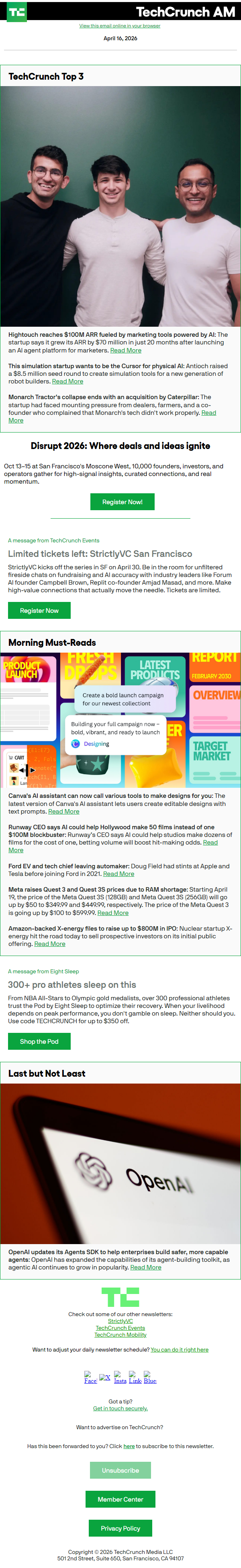 Newsletter preview: Hightouch reaches $100M ARR fueled by marketing tools powered by AI