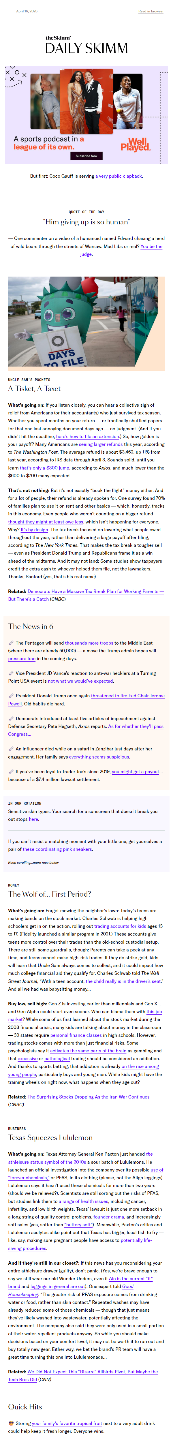 Newsletter preview: Throwing restaurant bread into my purse