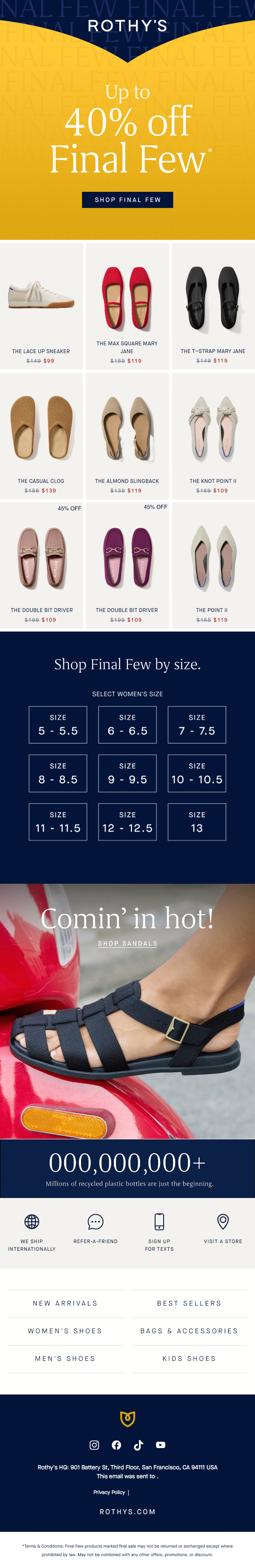 Newsletter preview: NEW! FINAL! FEW!