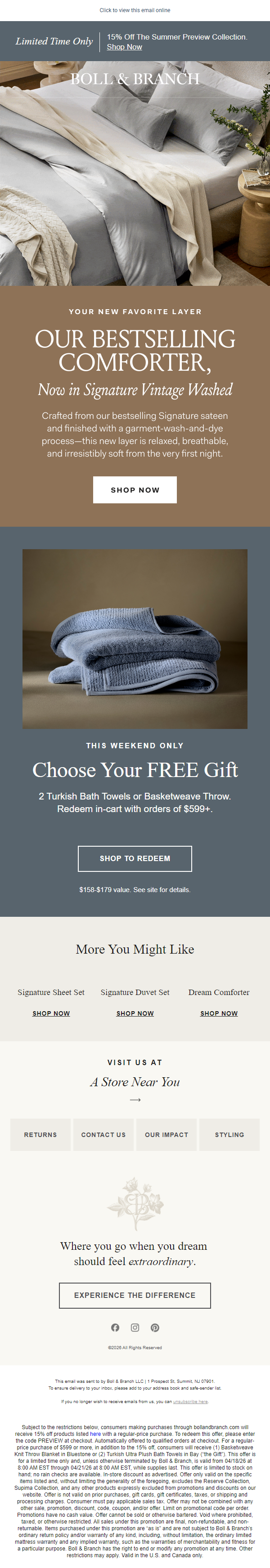 Newsletter preview: 15% off the comforter everyone’s loving
