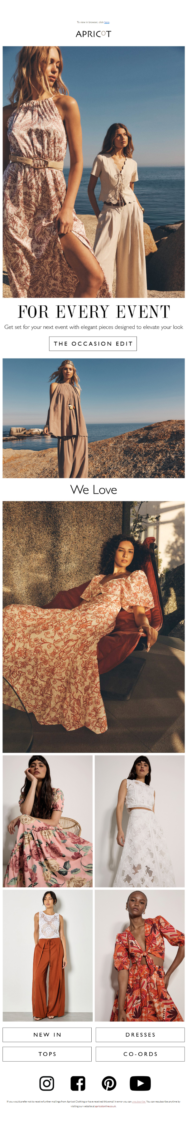 Newsletter preview: Effortlessly Elegant, Event Ready