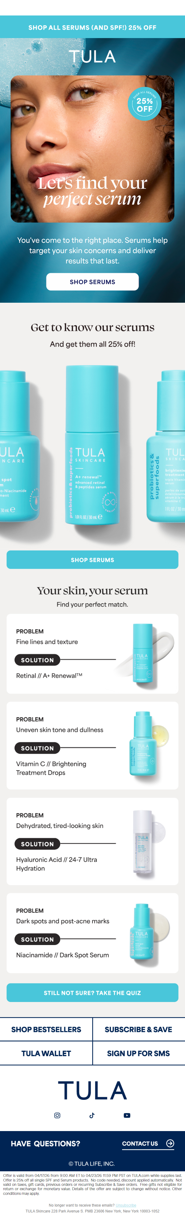 Newsletter preview: Skin concerns? Find your perfect match