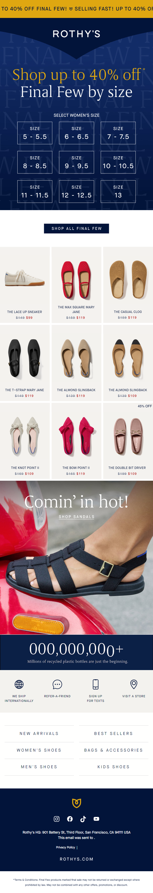 Newsletter preview: FINAL FEW IS SELLING FAST!