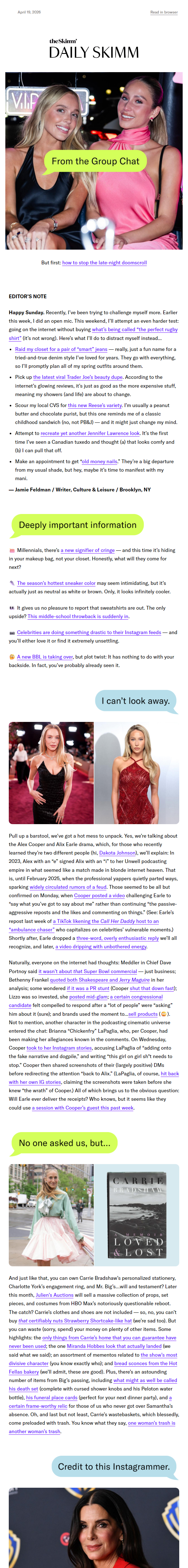 Newsletter preview: How Millennial Is Your Makeup? 👀