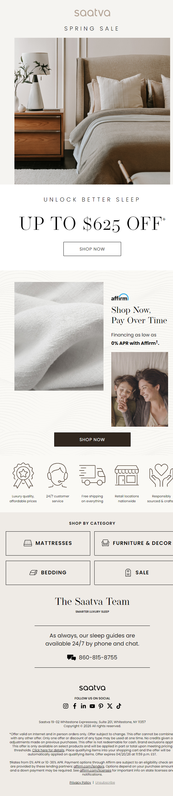 Newsletter preview: SPRING SALE: Time to Refresh Your Sleep