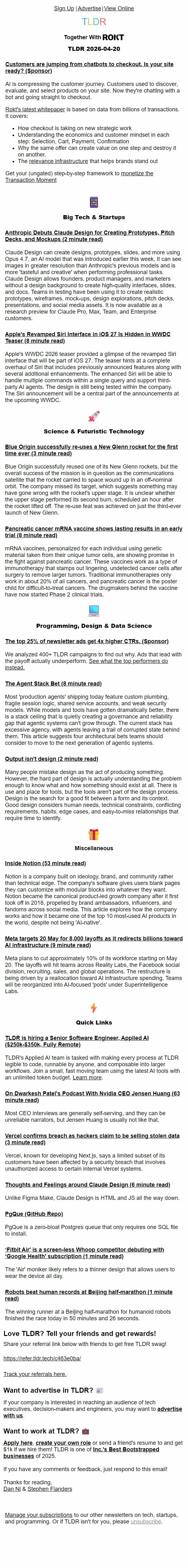 Newsletter preview: Claude Design 🤖, Siri's new look 📱, inside Notion 📝