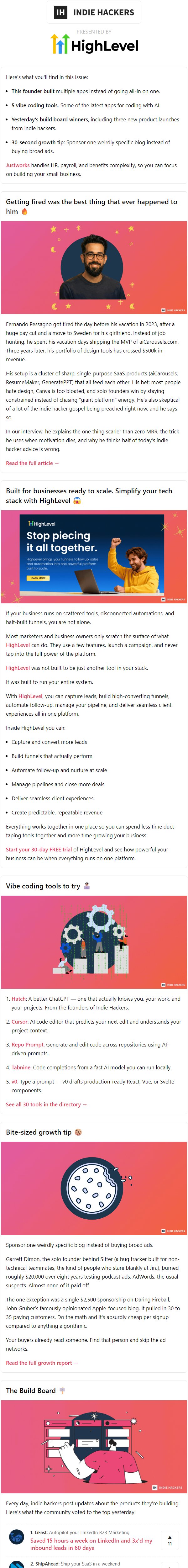 Newsletter preview: 🗞️ What's New: Getting rich after getting fired, win by protecting 6 things, sponsor a high-traffic blog