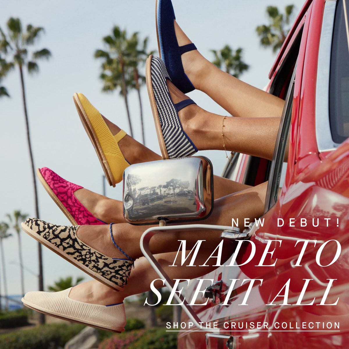 NEW DEBUT! Made to see it all. The styles spotted across the globe, perfected by Rothy’s. 