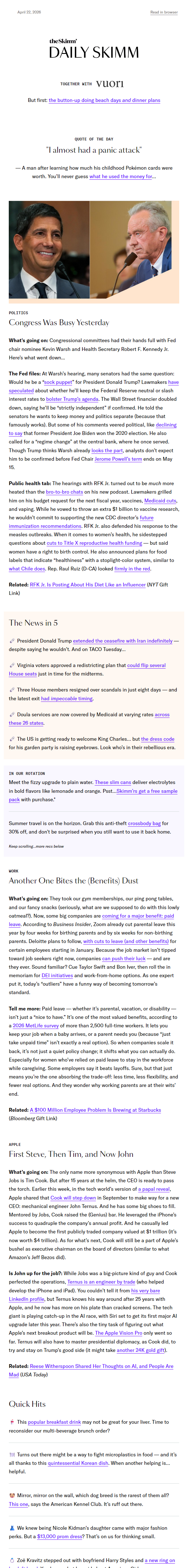 Newsletter preview: Dior makes diapers?