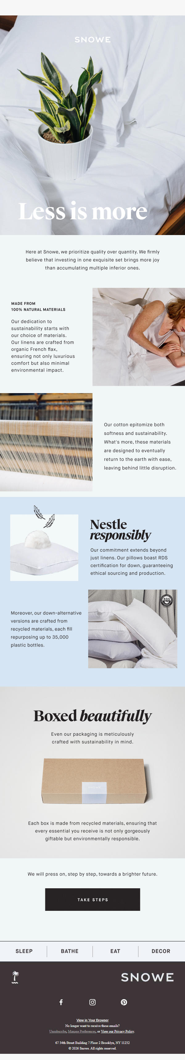 Newsletter preview: Conscious comfort